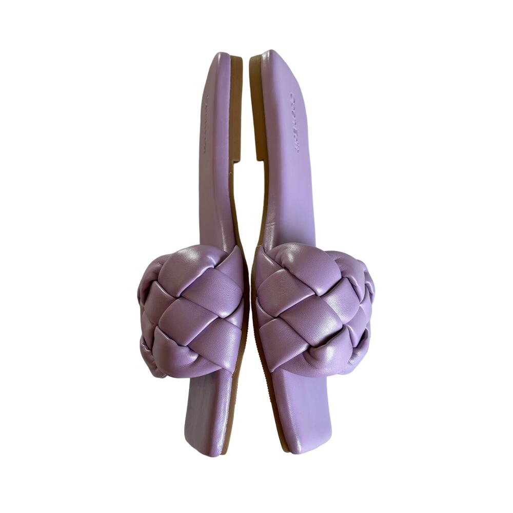 Open Edit Lucca Woven Purple Spray Lavender Slip On Slide Sandals Size 6 - Picture 3 of 6